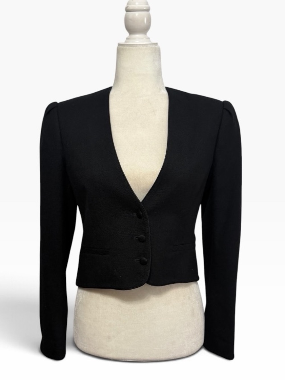Vintage 80s Evan Piccone Wool Union Made Crop Structured Jacket